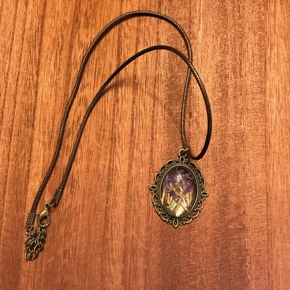 Handmade Necklace with dried flowers
